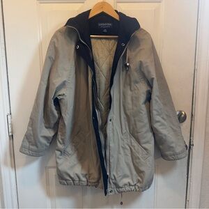 London Fog Men's Hooded Jacket- Quilted Lining Coat